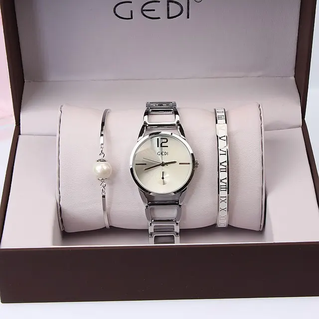 3PC Set GEDI Brand Women Watches Fashion Party Ladies Watch Creative Design Brac 3PC Set GEDI Brand Women Watches Fashion Party Ladies Watch Creative Design Brac