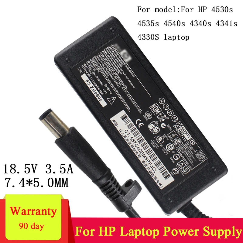 Новый 18 5 в 3.5A 7 4*5 0 мм адаптер для hp Probook 4530 s 4535 4540 4340 4341 4330 S ноутбук блок питания