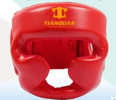 Боксерский шлем закрытого типа для бокса головы протекторы для спарринга ММА Муай Тай удар защитный шлем защиты - Цвет: Красный