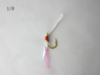 

Salt Water Sea Hook Shore Jigging Assist Hook 1/0 PE line Strength 70LB 12 pcs/Lot