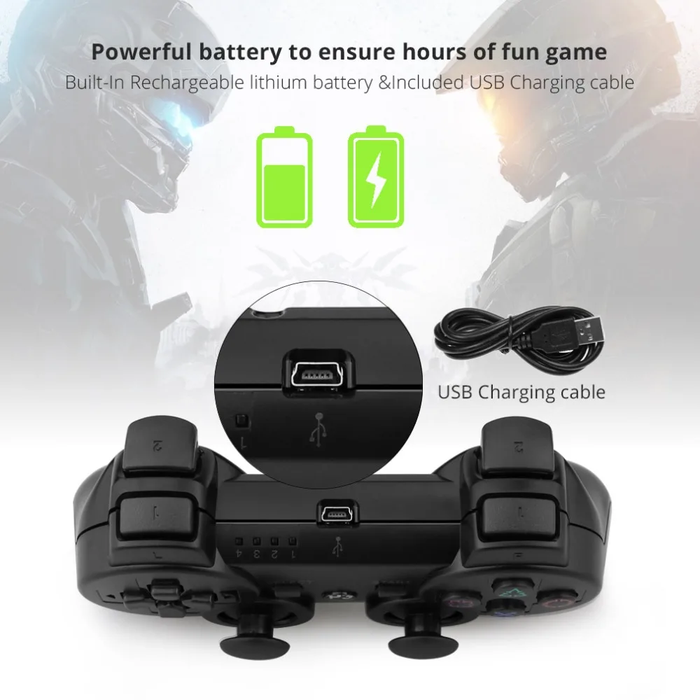 Best Price Cheap jv7Gh Gamepad Wireless Bluetooth Joystick For PS3 Controller Wireless Console For Playstation 3 Game Pad Joypad Games Accessories