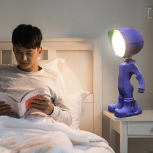 Креативные современные Мультяшные настольные лампы СУПЕРМЕНА для детской комнаты, для учебы, для защиты глаз, детская игрушка «астронавт» светильник, украшение стола