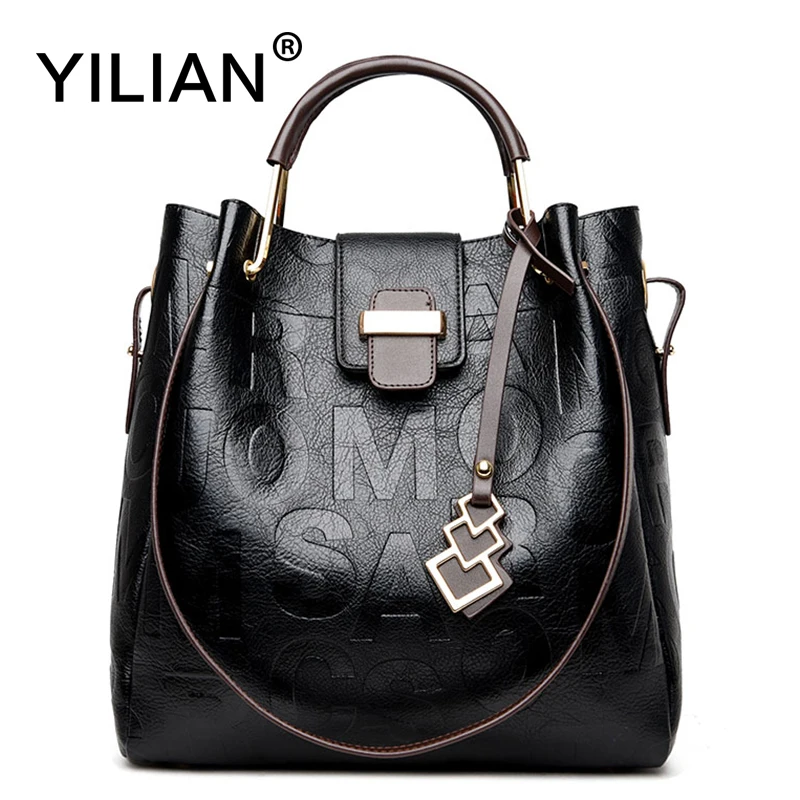 

YILIAN 2-piece Bags for Women 2019 New Ladies' Leather Handbag Messenger Bags Big Capacity Single-shoulder Bag 6688