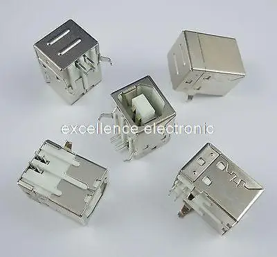 

50Pcs b type usb jack connector printer port Female Socket Right Angle PCB Connector DB90