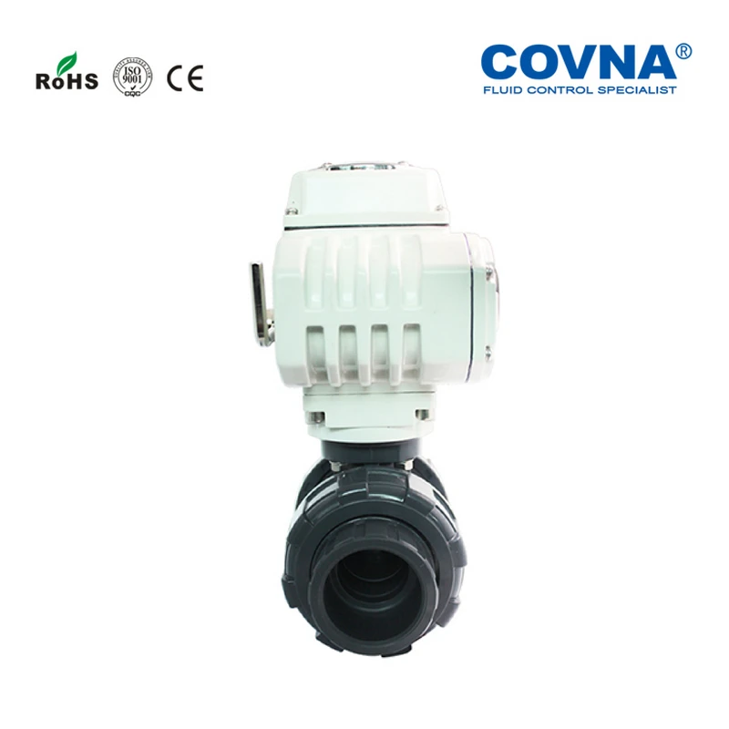 1-1/4 дюймовый UPVC моторизованный шаровой клапан два способа очистки сточных вод PN10Bar на Выкл Тип