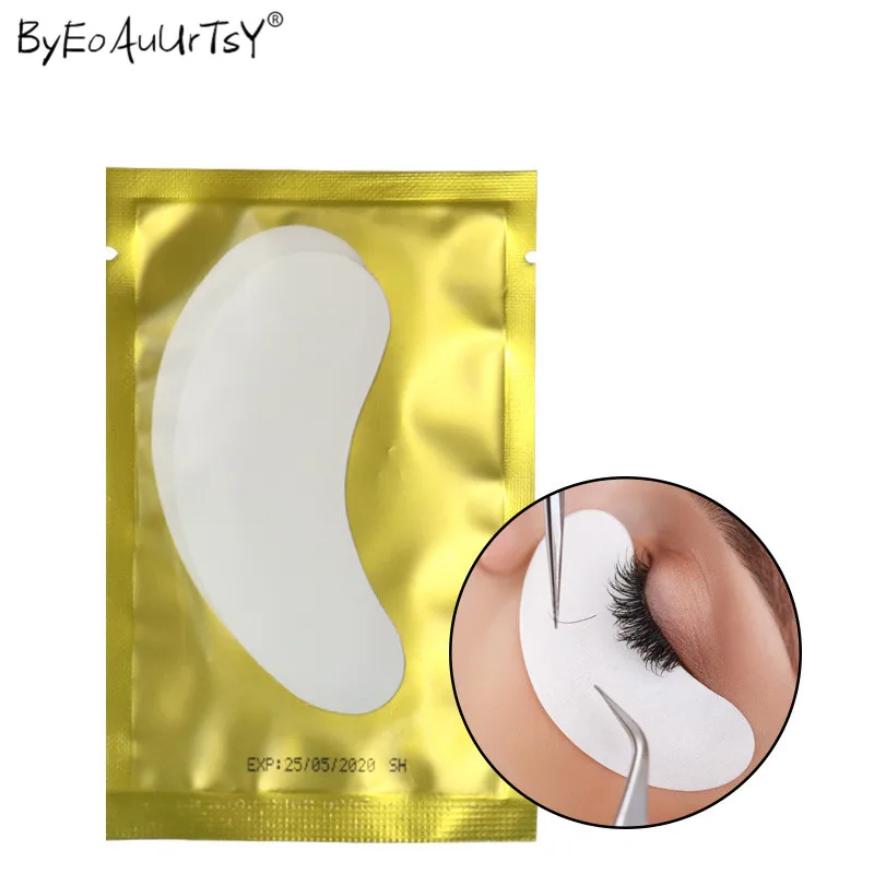 100pairlot Paper Patches Grafted Lash Eyelash Extension Under Eye Pads Eye Lash Brow Make Up Tools Eye Tips Sticker Wraps (3)