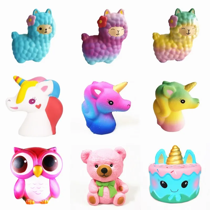 

Jumbo 18CM Kawaii Cute Alpaca/Sheep Squishy Phone Strap Decor Slow Rising Collection Bread Cake Funny Animal Toys New Year Gifts