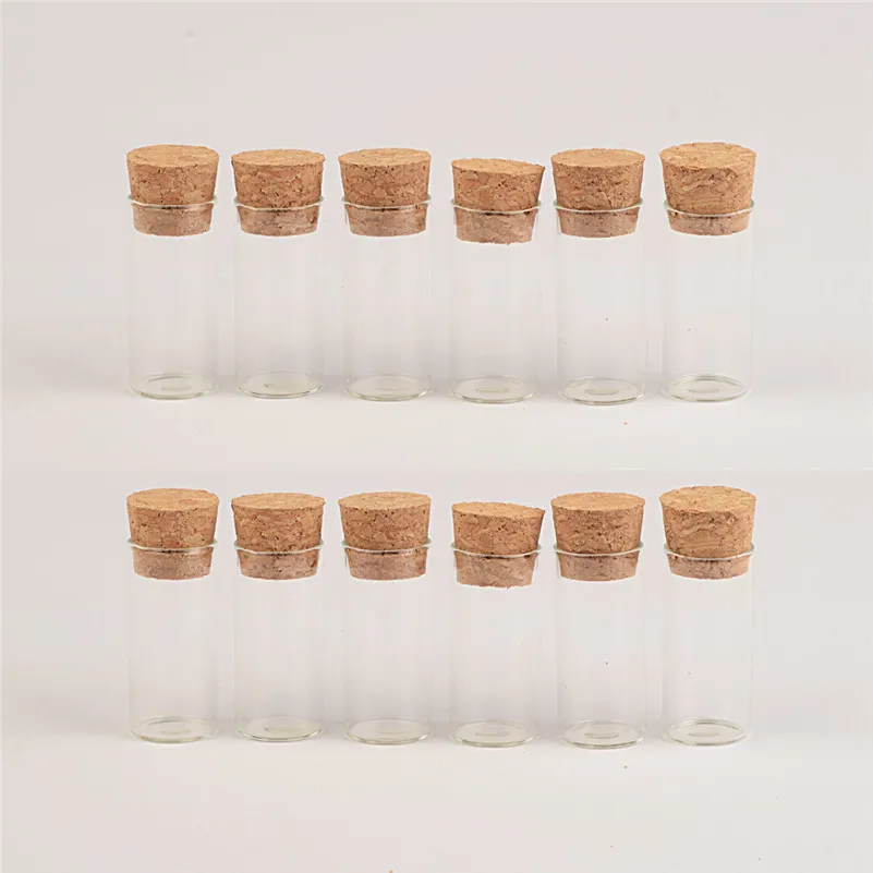 3ml 6ml Mini Glass Jars with Corks wide-mouth Bottles Jar Storage Bottles for Sand Liquid Food Bottles 100 pcs 2