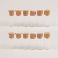 3ml 6ml Mini Glass Jars with Corks wide-mouth Bottles Jar Storage Bottles for Sand Liquid Food Bottles 100 pcs 2