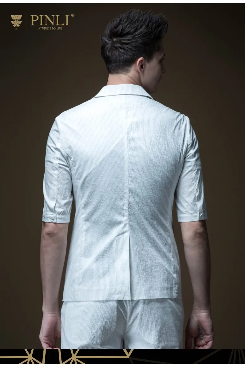 Хлопковый Мужской Блейзер Blaser Masculino Pinli, весенний популярный мужской костюм с украшениями, куртка для отдыха со средним рукавом B191206093