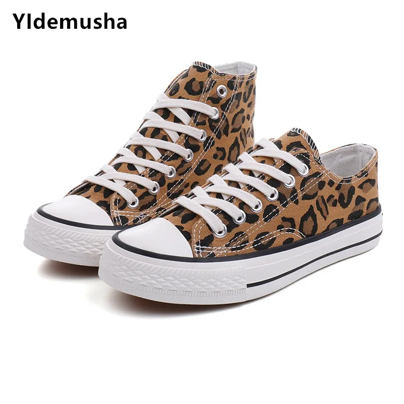womens leopard print canvas shoes