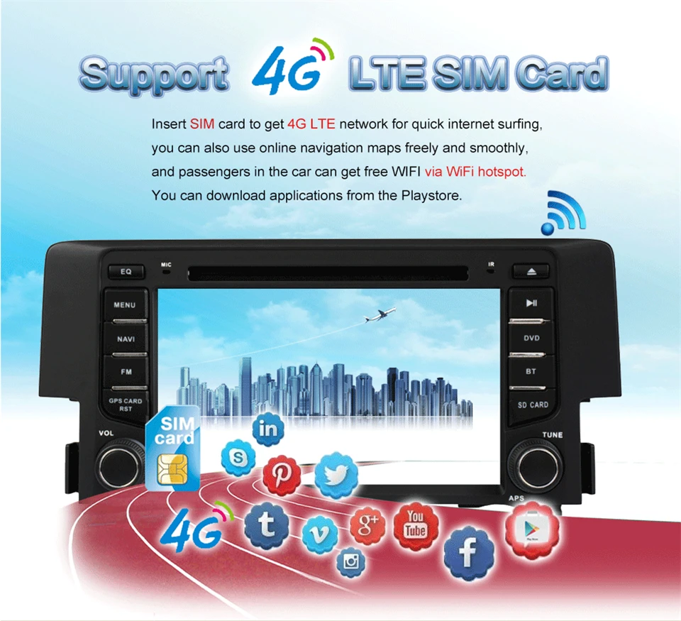 Perfect KiriNavi Octa core 4G LET android 7 car multimidia autoradio for honda civic navigation system 2016 + gps support 4K Video 4G 2 Perfect KiriNavi Octa core 4G LET android 7 car multimidia autoradio for honda civic navigation system 2016 + gps support 4K Video 4G 2