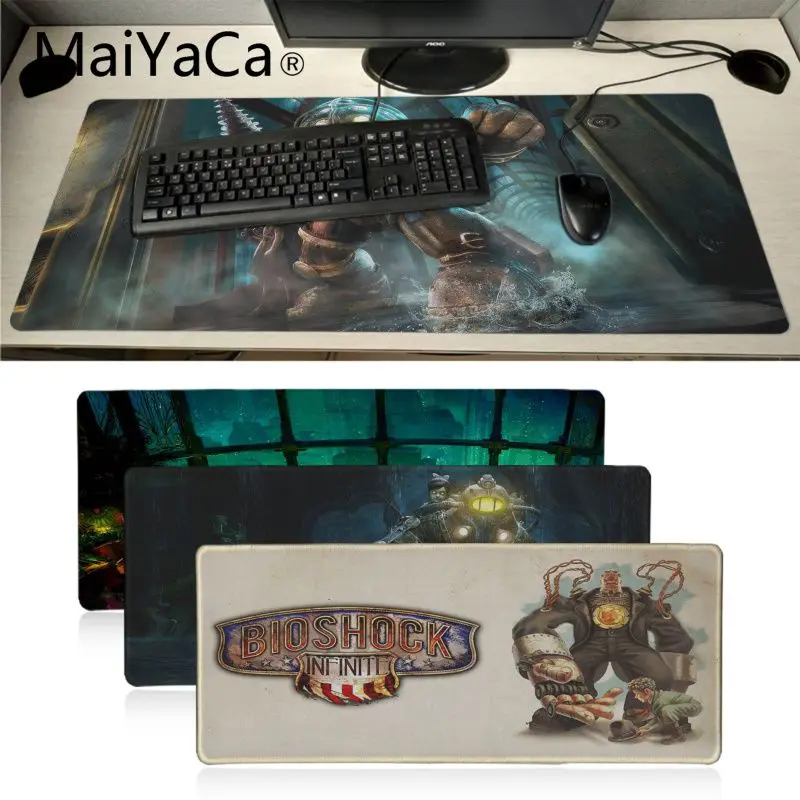 Новый игровой коврик для мыши MaiYaCa BioShock резиновый большого размера настольного