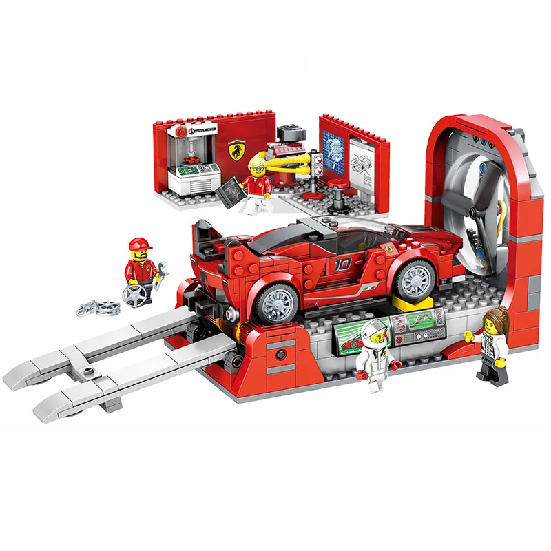 Город супер гонщики совместимые legoed гараж скорость чемпионы спортивные гоночные