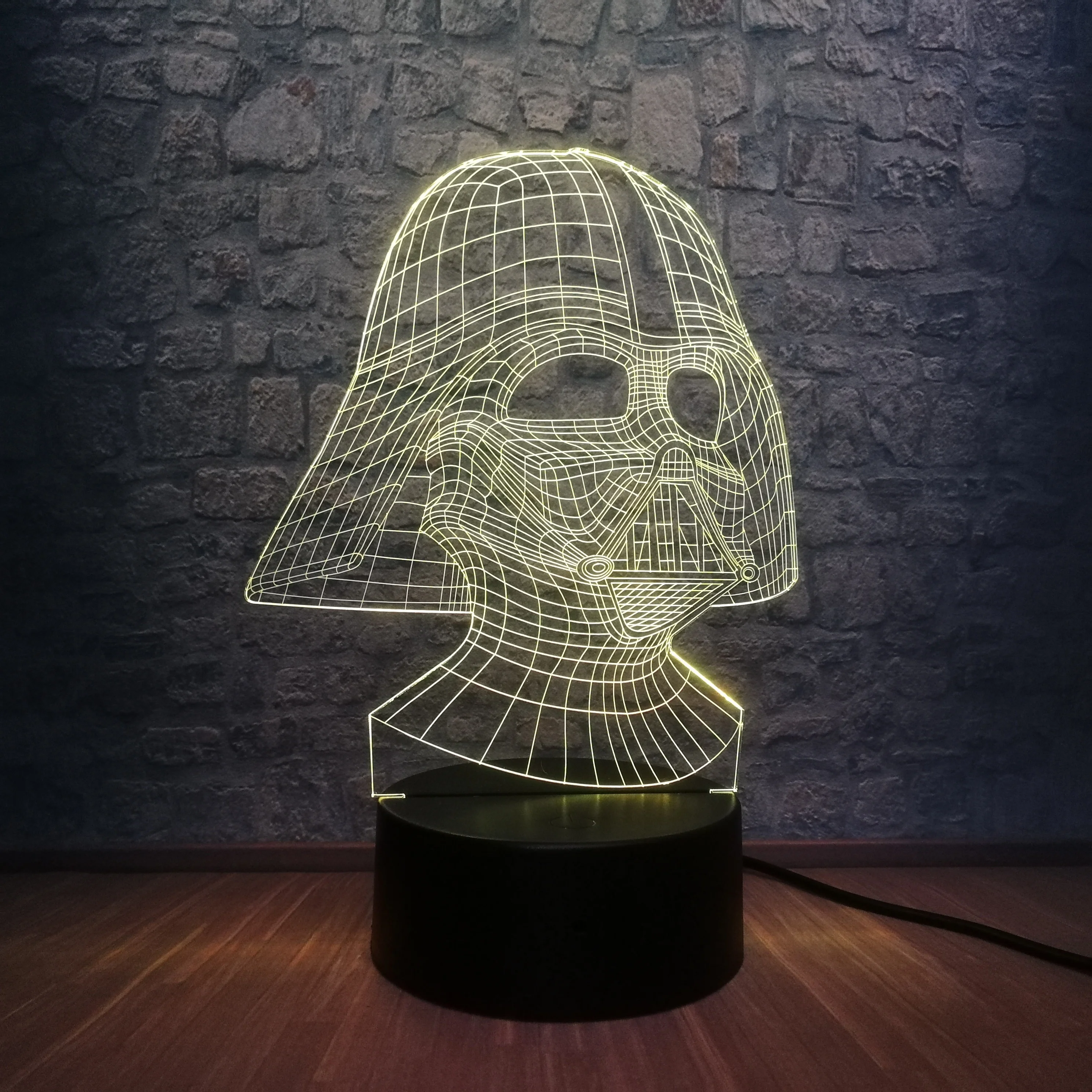 Звездные войны Дарт Вейдер Темный воин черный рыцарь 3D светодиодный RGB Иллюзия