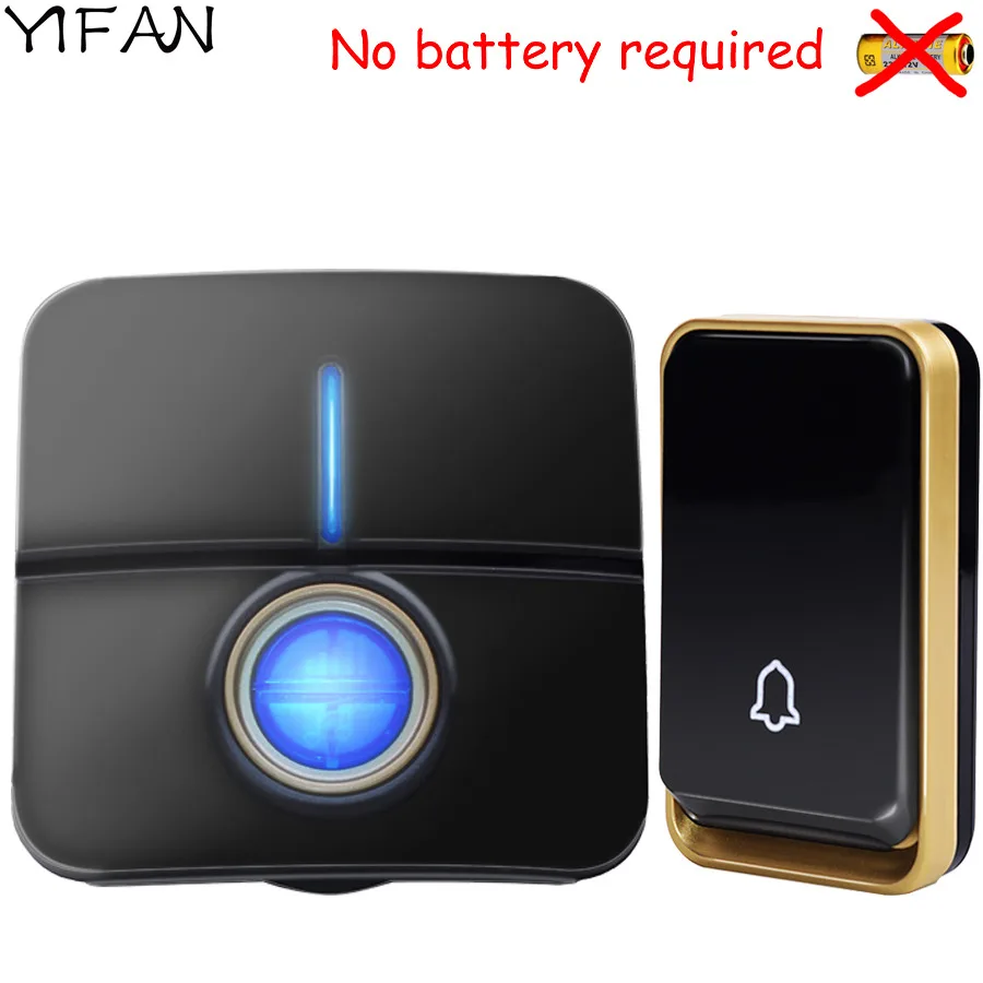 YIFAN New Wireless Doorbell NO battery Waterproof 150M Remote EU Plug