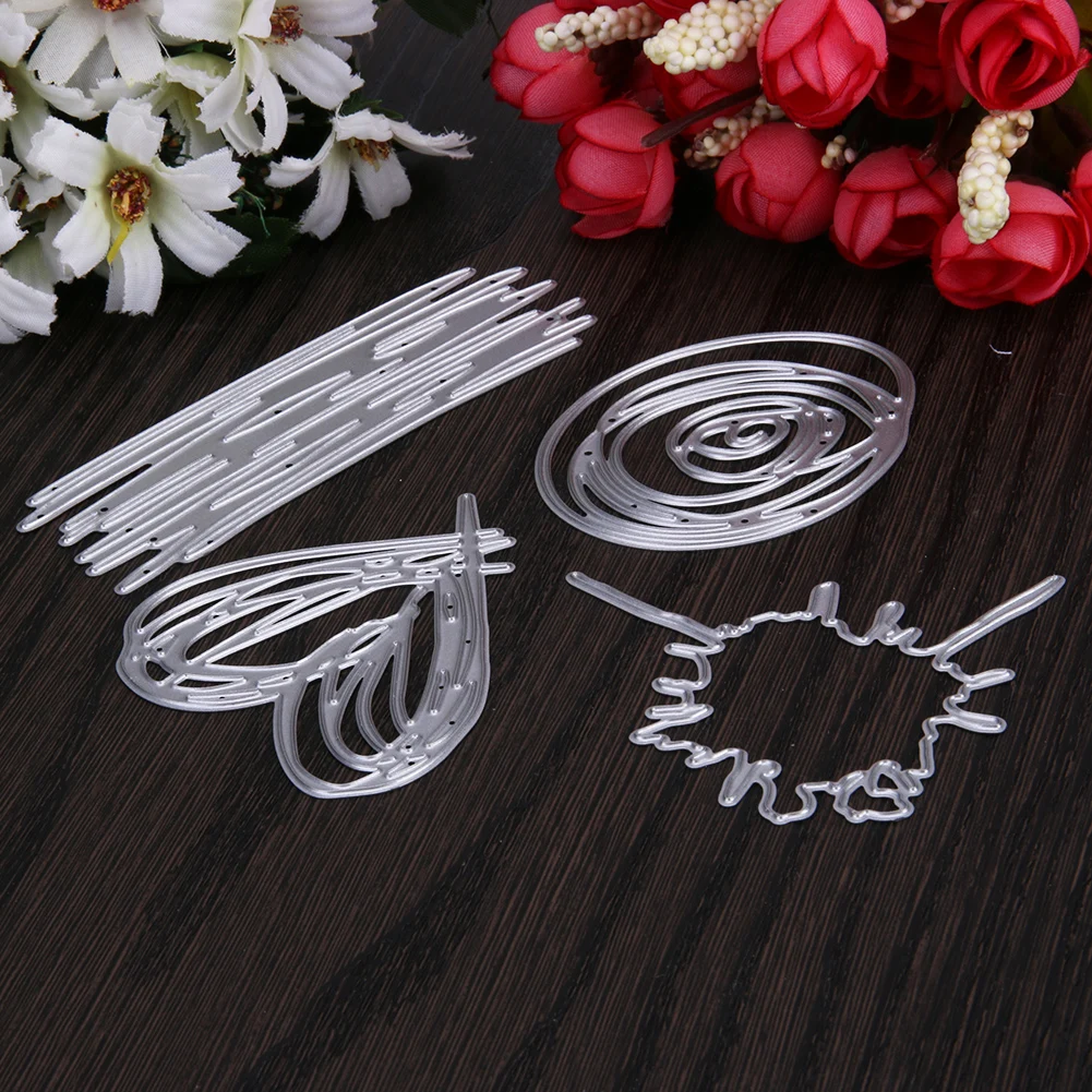  4Pcs Love Tree Round Metal Cutting Dies Stencil for DIY Scrapbooking/photo Album Wedding Invitation - 32811546134