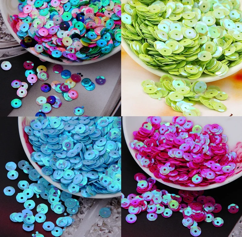 23 Colors Shiny 6mm Round Cupped Sequins Art Craft Hobby Multi color