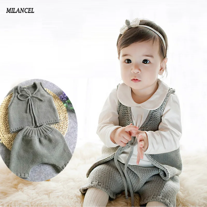 

Spring Baby Sets Vest Tops+Harem Pants 2pcs Baby Boy Clothes Infant Girl Clothing Toddlers Suits