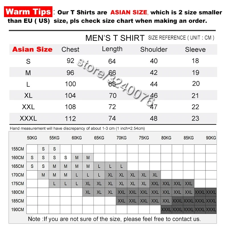 Asian Shirt Size Chart To Us