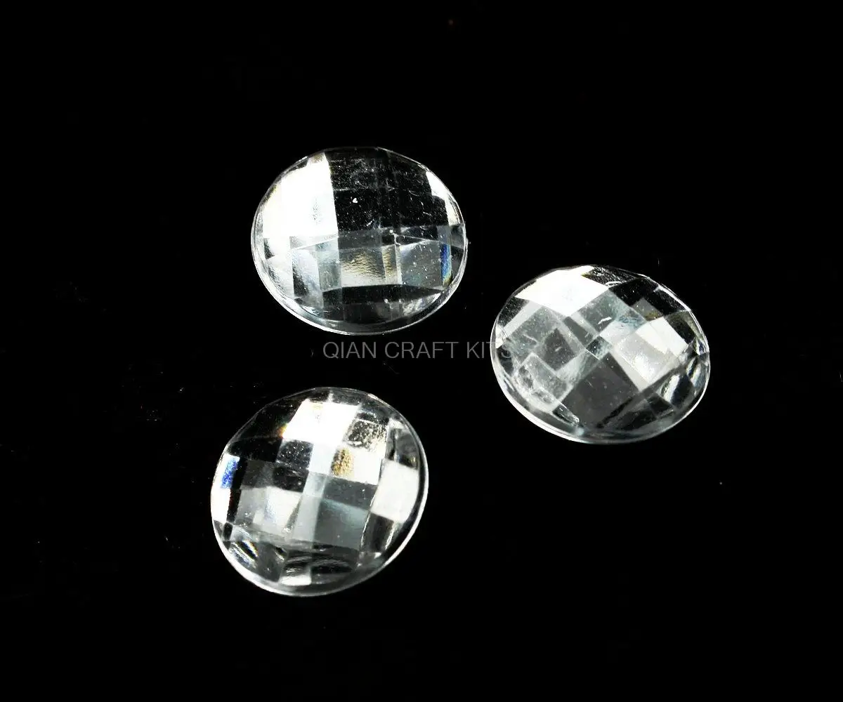 800pcs high quality premium Acrylic Rhinestone Flatback, Faceted Loose Flatback Acrylic Round Rhinestones Crystal Clear