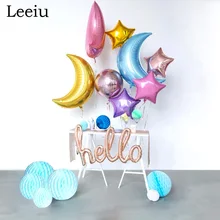 Leeiu 36 дюймов луна 18 дюймов Звездные воздушные фольгированные шары украшения для дня рождения латексные шары свадебные шары детские игрушки