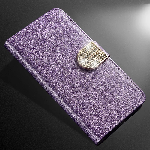 purple diamond Роскошный блестящий флип-чехол для телефона Xiaomi Redmi Note 6, 7 Pro Prime, для Redmi 5A, 6A, 6, чехол-кошелек с подставкой для карт, Магнитный чехол-книжка - Цвет: purple diamond