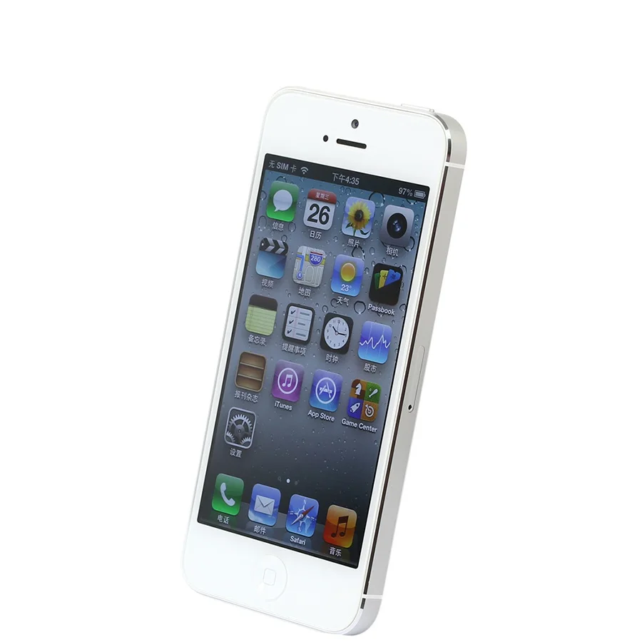 Unlocked Original iPhone 5 16GB/32GB/64GB ROM Dual-core 3G 4.0 inches Screen 8MP Camera iCloud WIFI GPS IOS OS Cell Phones