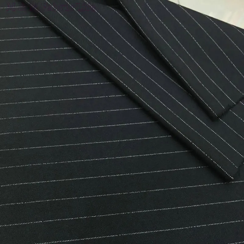 Twill imitate linen stretch fabric yarn dyed striped polyester