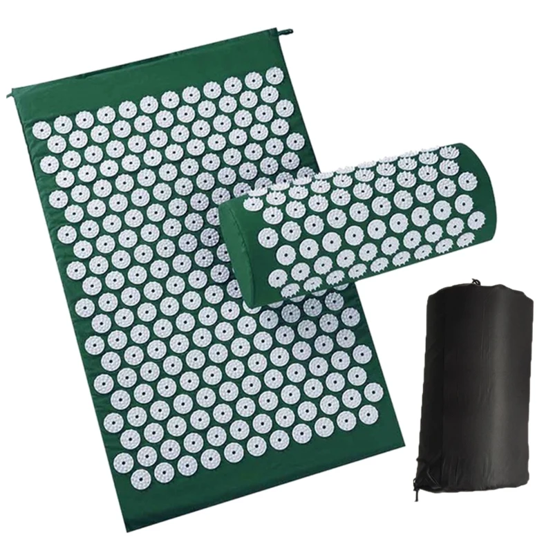 Body Relaxing Acupressure Massage Mat with Pillow for Neck and Back pain