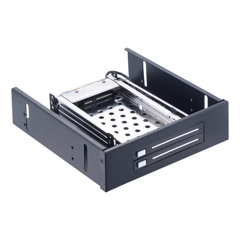 Dual bay 2.5in hard drive case optical drive hdd docking Internal enclosure SATA mobile rack for