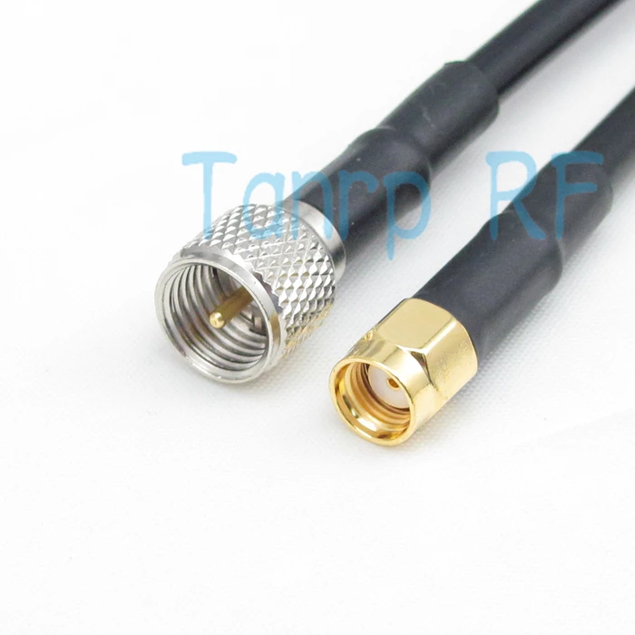 Free shipping! MINI UHF male plug to RP SMA male connector 3FEET RG58