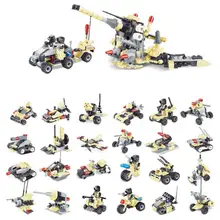12 Стиль = 1 набор век Militar Cannon Деформация автомобилей строительство блоки игрушки для детей Рождественская игрушка YH1269