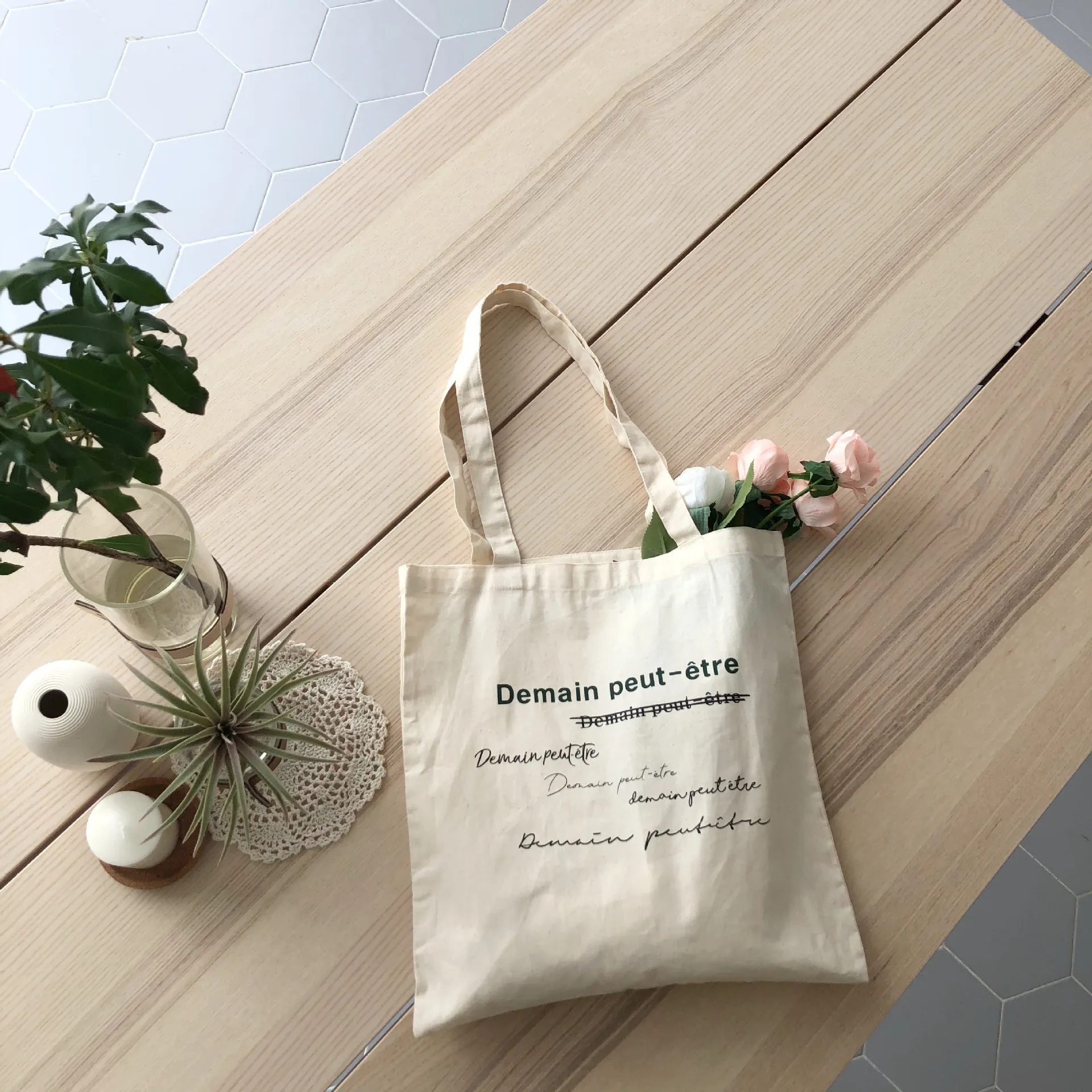 Youda Французский модный принт Студентка сумка эко хозяйственная большой ёмкость тканевая сумка мешок