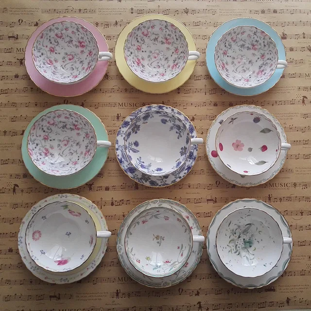 Best Offers European style bone china coffee cup high grade afternoon tea cups creative ceramic tea set 160ML