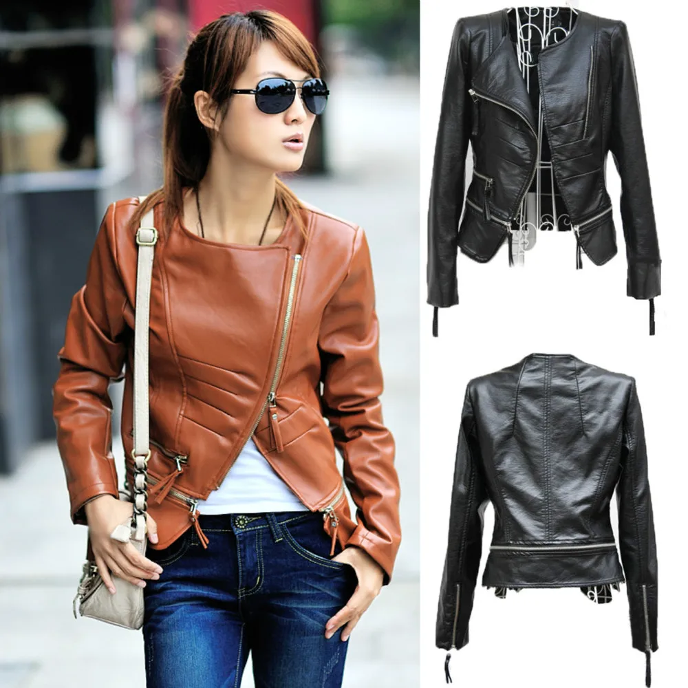 New 2013 Autumn The Female Leather Jacket, Pu Leather Jacket Women ...
