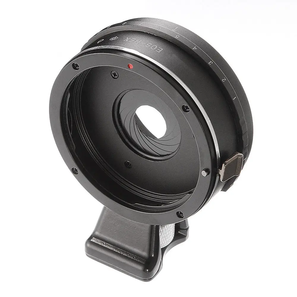 Встроенный адаптер апертуры кольцо для цифровой однообъективной зеркальной камеры Canon EOS EF Объектив SONY E Mount NEX-7 6 NEX-3 NEX-3C A6500 A5100 A5000 NEX-VG10 VG20 FS700