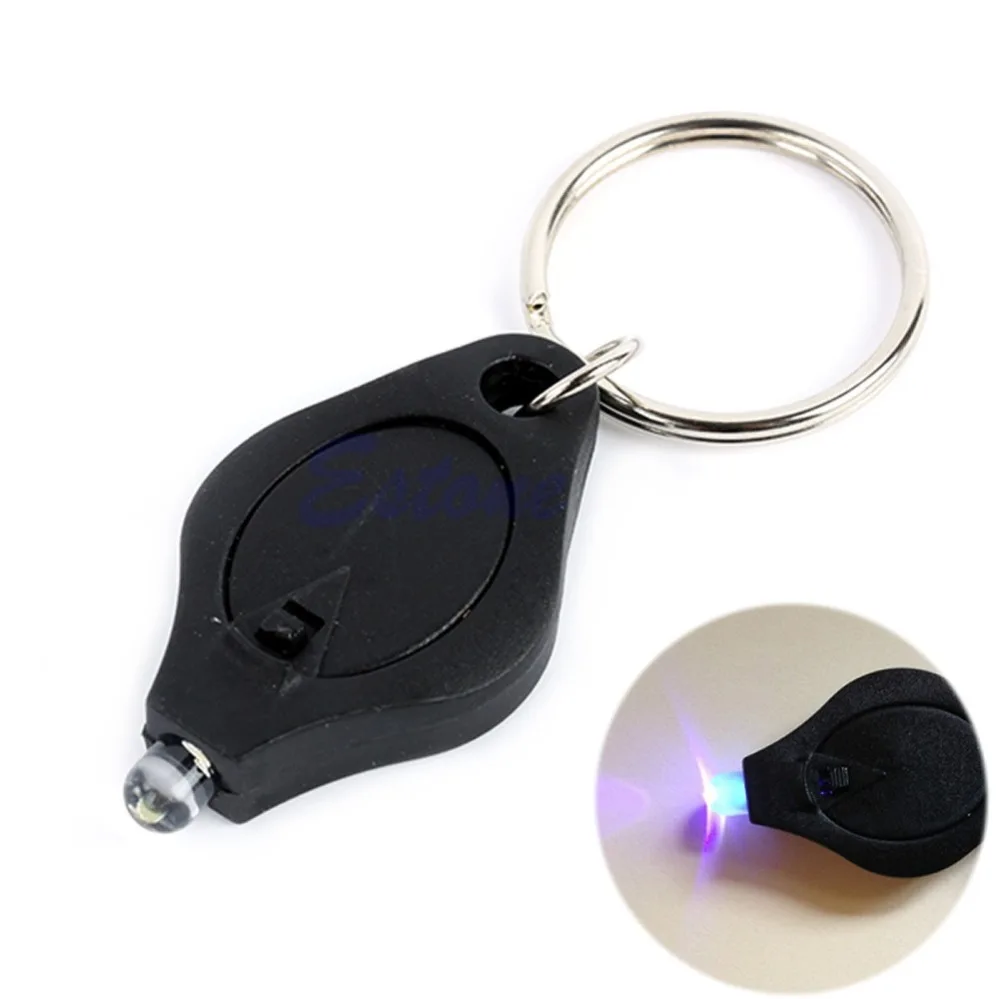 

Mini UV Violet LED Flashlight Lamp Torch ID Currency Passport Detector Keychain-Y102