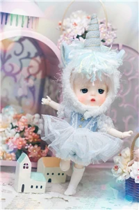 1/8 SD BJD Кукла Одежда Единорог Платье Костюм для 1/8 BJD куклы Подарки для детей - Цвет: blue