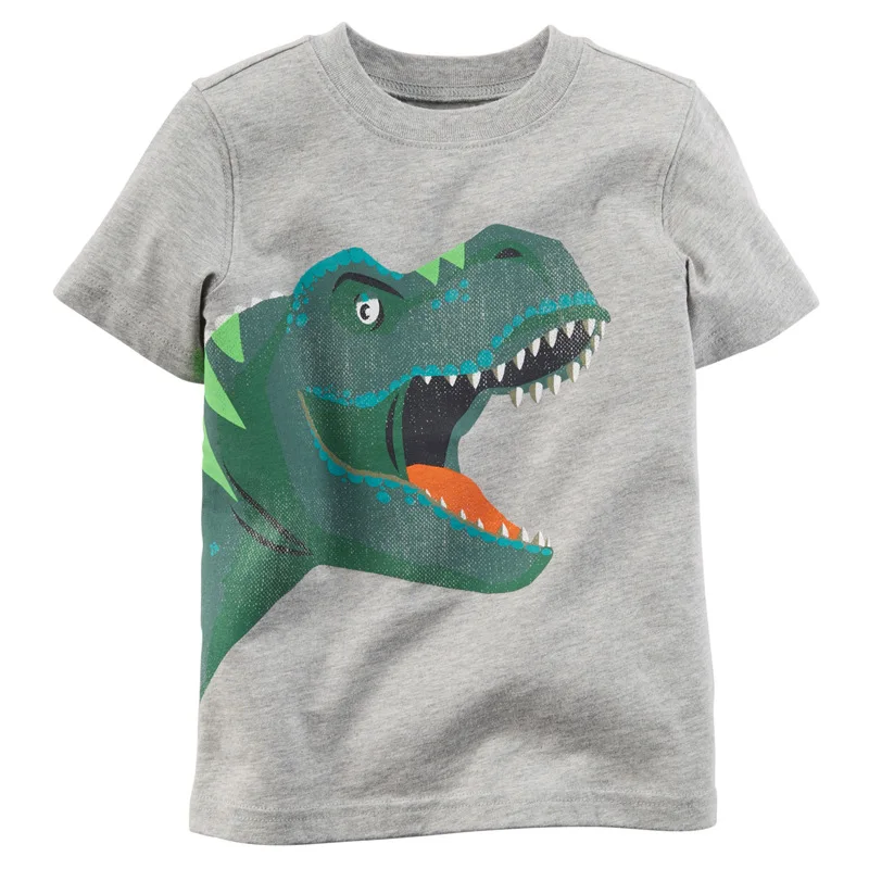 Dinosaur Print Short Sleeve Boys T Shirts Cartoon Kid Baby Children T ...