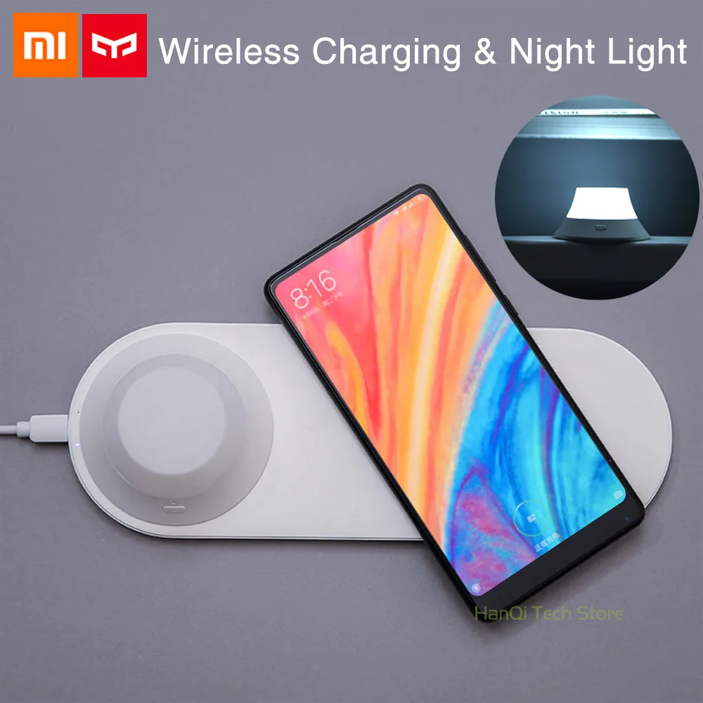 

Xiaomi Yeelight Wireless Charger with LED Night Light Magnetic Attraction Fast Charging For iPhone Samsung Huawei Xiaomi Phones