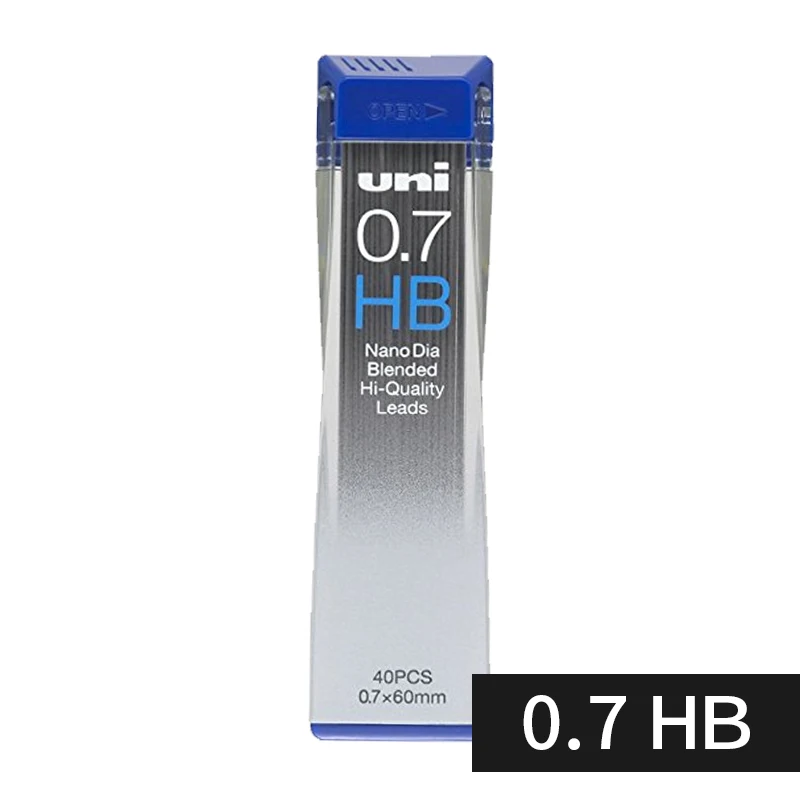 1 шт. UNI привести 0,3/0,5/0,7/0,9-202ND смазка с присадками для невероятно прочной автоматический стержни для карандаша карандашный грифель черный провод HB2B/2 H/3B/4B - Цвет: 0.7 HB