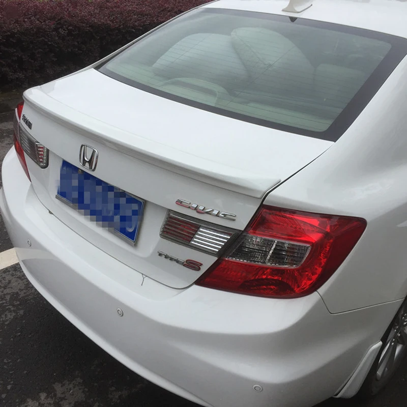 

For Honda Civic Spoiler 2012 2013 Civic Car Tail Wing Decoration High Quality ABS Plastic Unpainted Primer Rear Trunk Spoiler