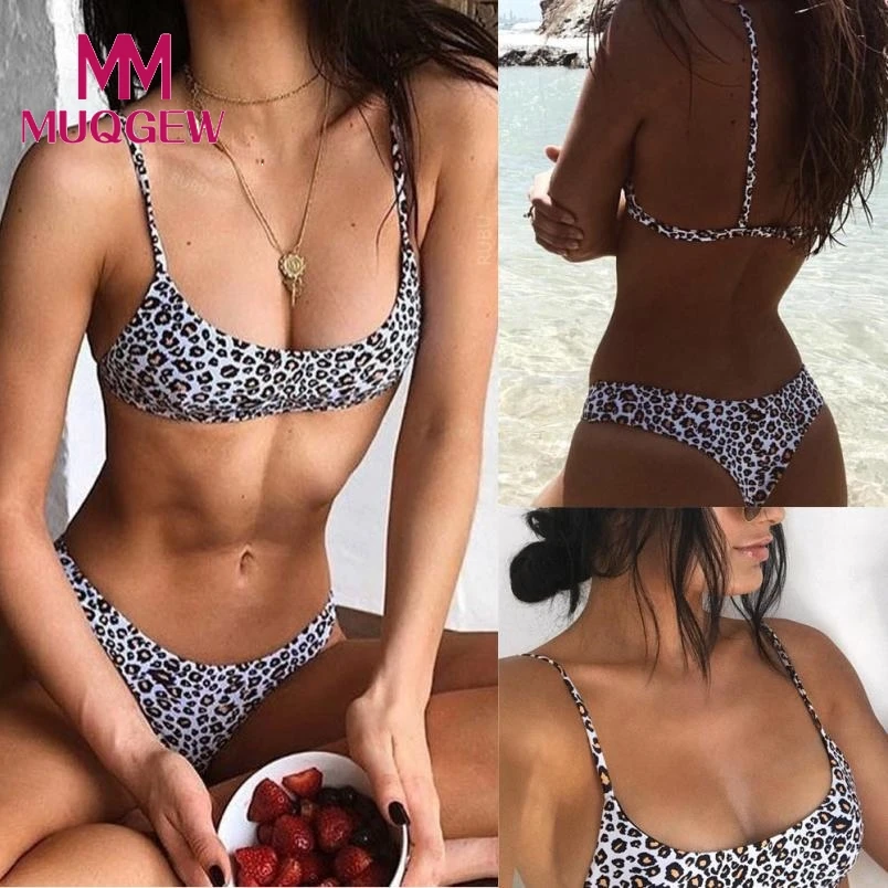 

New Arrival Women Leopard Set Push-Up Padded Bra Beach Bikini Set Swimsuit Swimwears Enchanting Women's Swimsuits Sexy Biquini