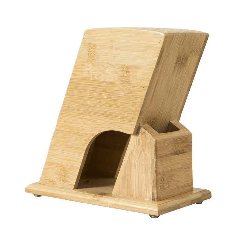 

New Floor Multi-function Bamboo Knife Block Scissors Sharpener Utensil Accessories Stand Holder Kitchen Supplies Organizer