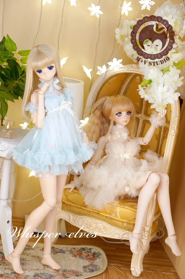 White Lace Dress for BJD 1//6 1//4 1//3 SD16 Doll Clothes CWB20