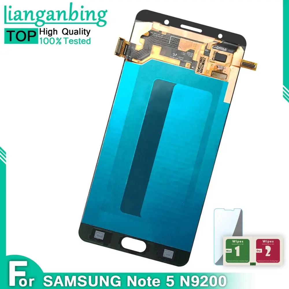 ЖК-дисплей Super AMOLED Note 5 N9200 N920T N920A N920I 100% протестированный рабочий сенсорный экран в