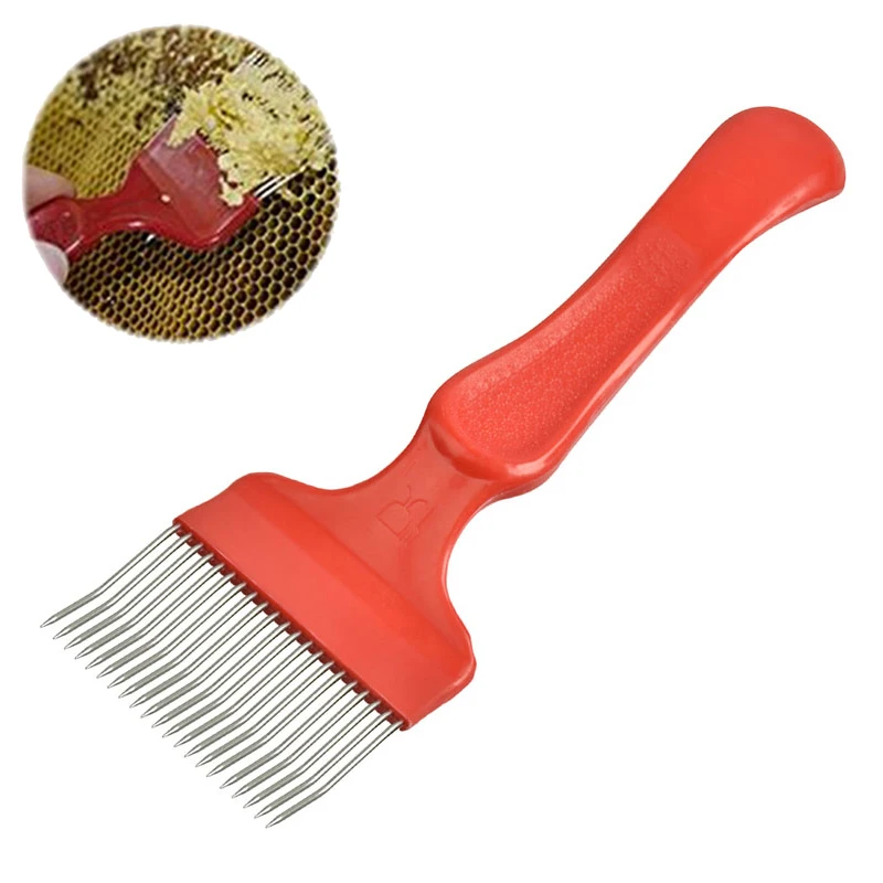 BEE Tool Uncapping Fork Comb Stainless Steel 21 Pin Scratcher Beekeeping