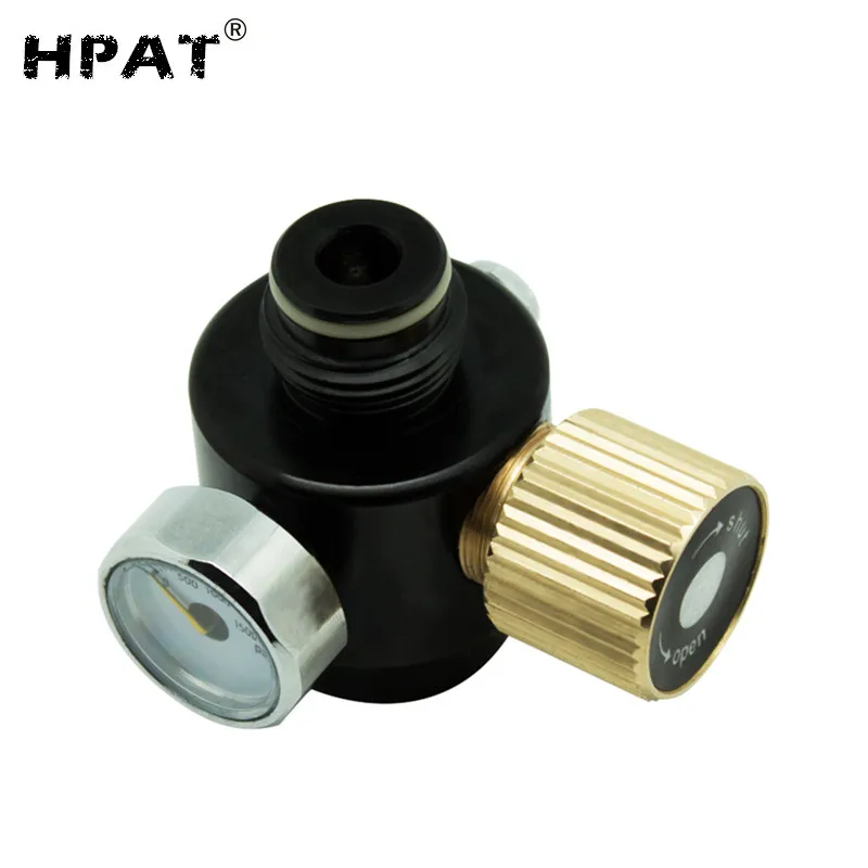 HPAT страйкбол PCP Пейнтбольный бак цилиндр Регулируемый регулятор сжатого воздуха Выходное давление 0-800psi G1/2 резьба