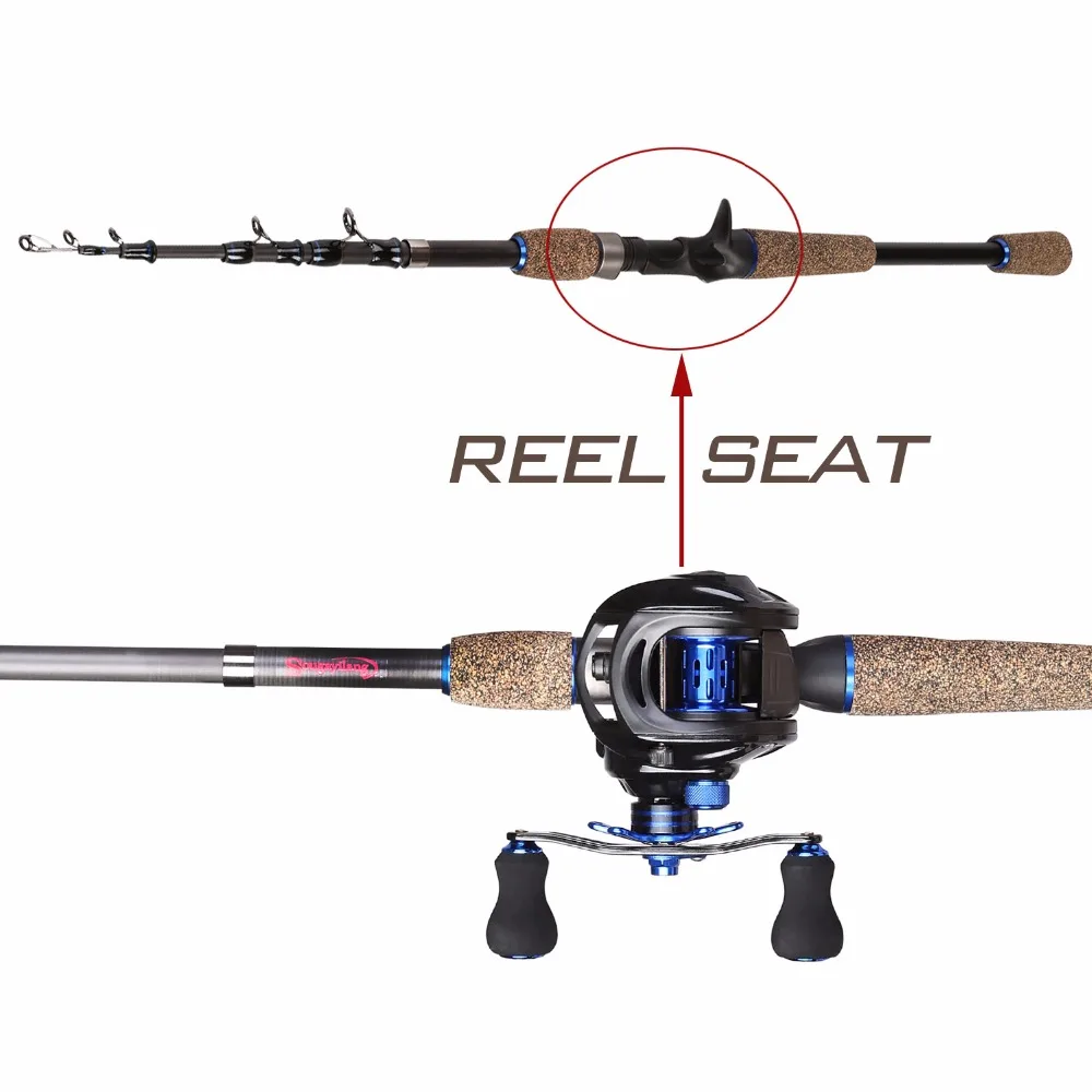 Sougayilang Telescopic Fishing Rod and Baitcasting Reel Sets Portable Lure Fishing Rod Kit Spinning Fishing Rod Rod Combo pesca